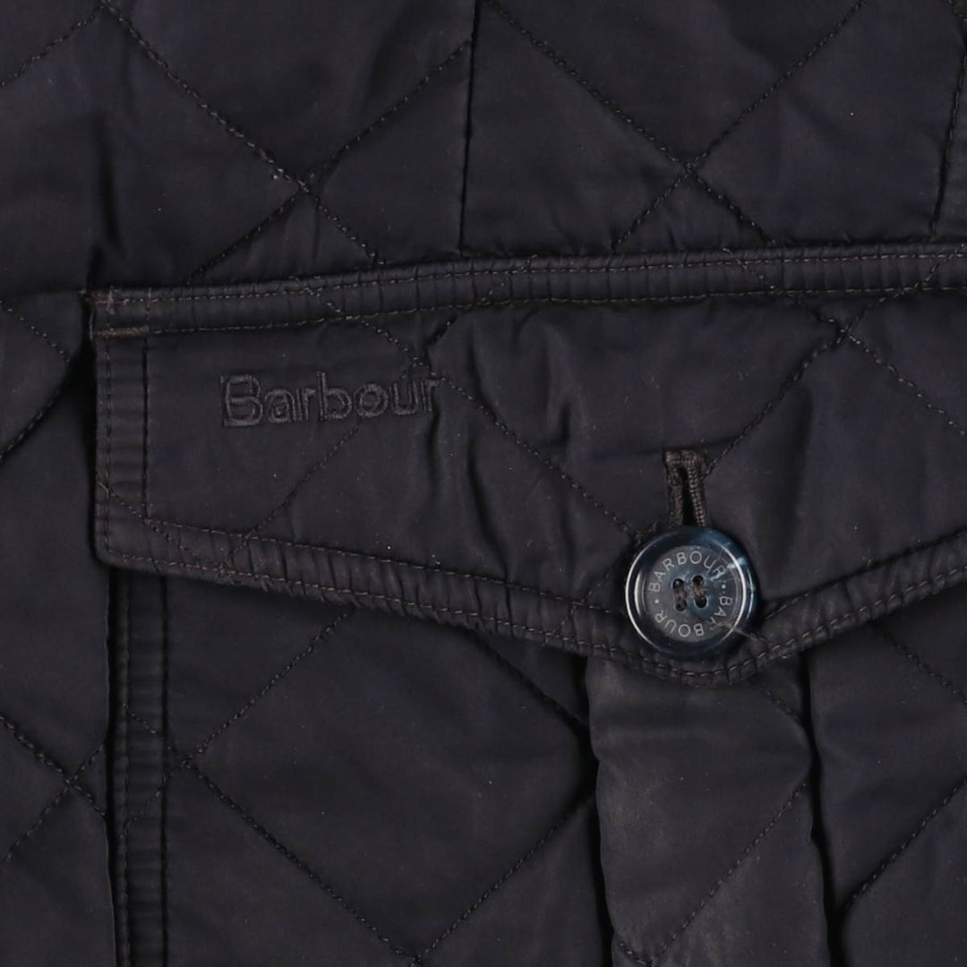 2000s-present Barbour Quilted Lutz 3-Warrant Quilted Puffer Jacket, Men's Size XL polyester black type Vintage Second Hand