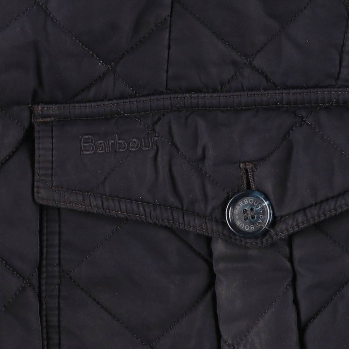 2000s-present Barbour Quilted Lutz 3-Warrant Quilted Puffer Jacket, Men's Size XL polyester black type Vintage Second Hand