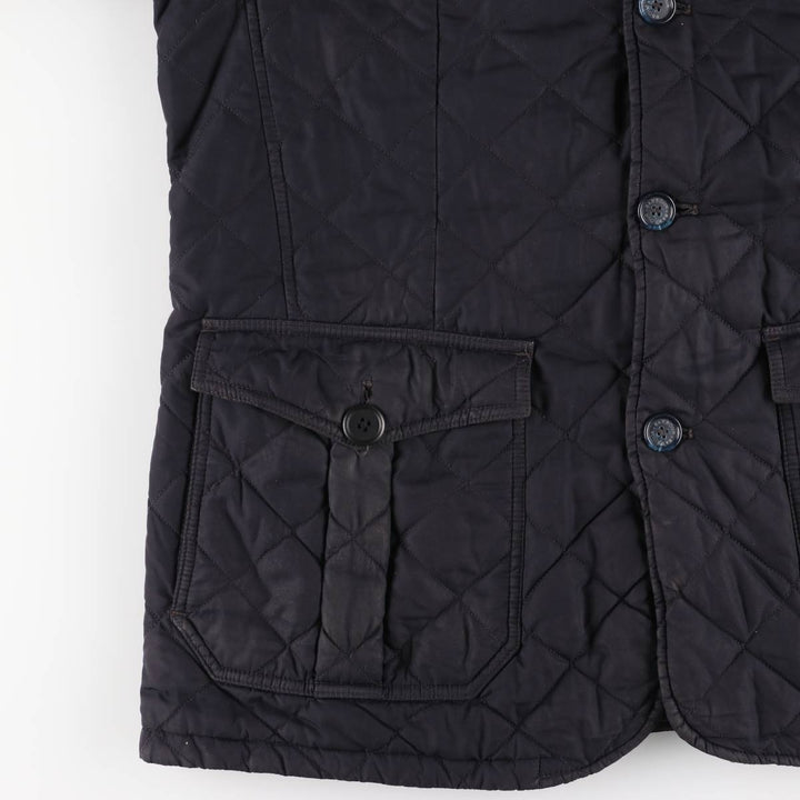 2000s-present Barbour Quilted Lutz 3-Warrant Quilted Puffer Jacket, Men's Size XL polyester black type Vintage Second Hand