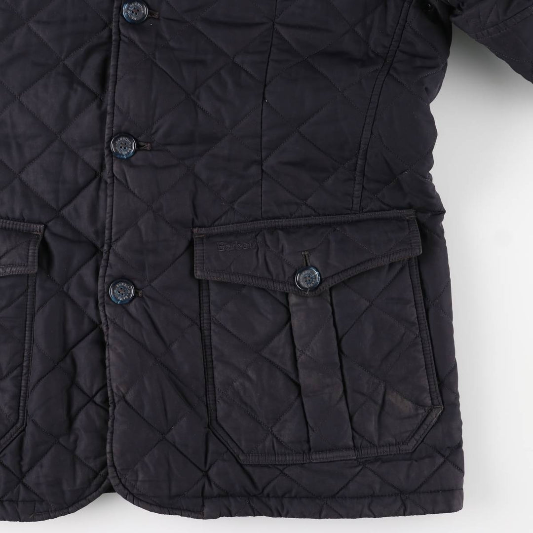 2000s-present Barbour Quilted Lutz 3-Warrant Quilted Puffer Jacket, Men's Size XL polyester black type Vintage Second Hand