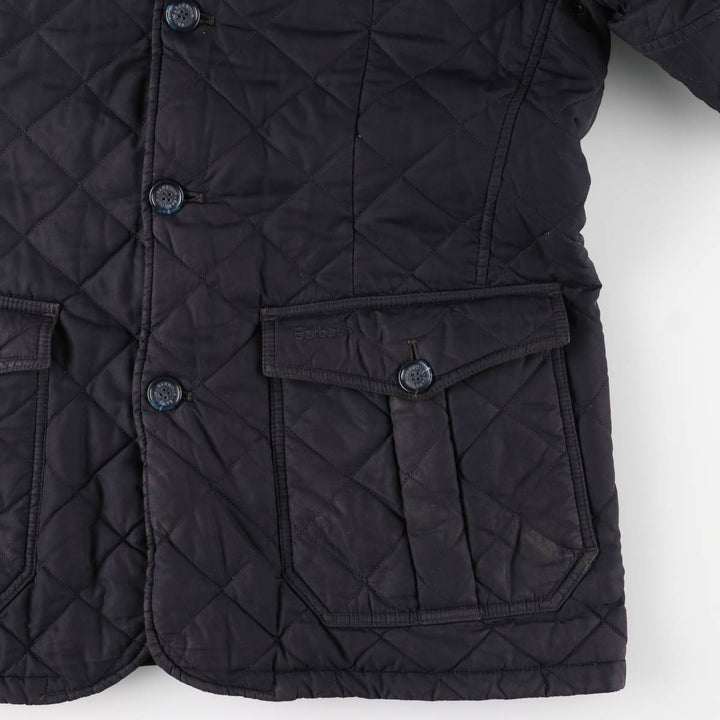 2000s-present Barbour Quilted Lutz 3-Warrant Quilted Puffer Jacket, Men's Size XL polyester black type Vintage Second Hand