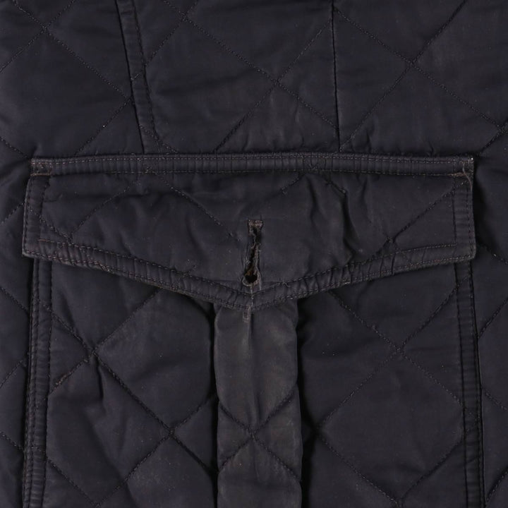 2000s-present Barbour Quilted Lutz 3-Warrant Quilted Puffer Jacket, Men's Size XL polyester black type Vintage Second Hand
