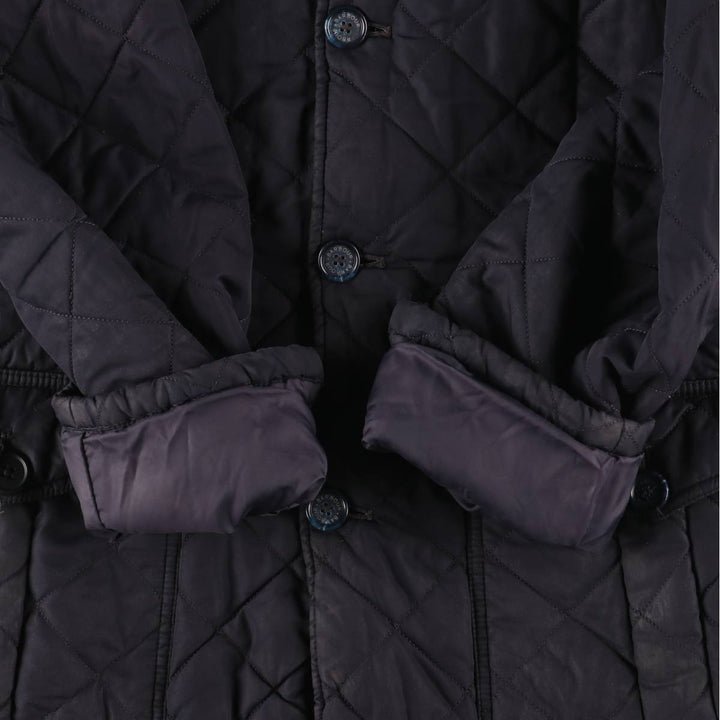 2000s-present Barbour Quilted Lutz 3-Warrant Quilted Puffer Jacket, Men's Size XL polyester black type Vintage Second Hand