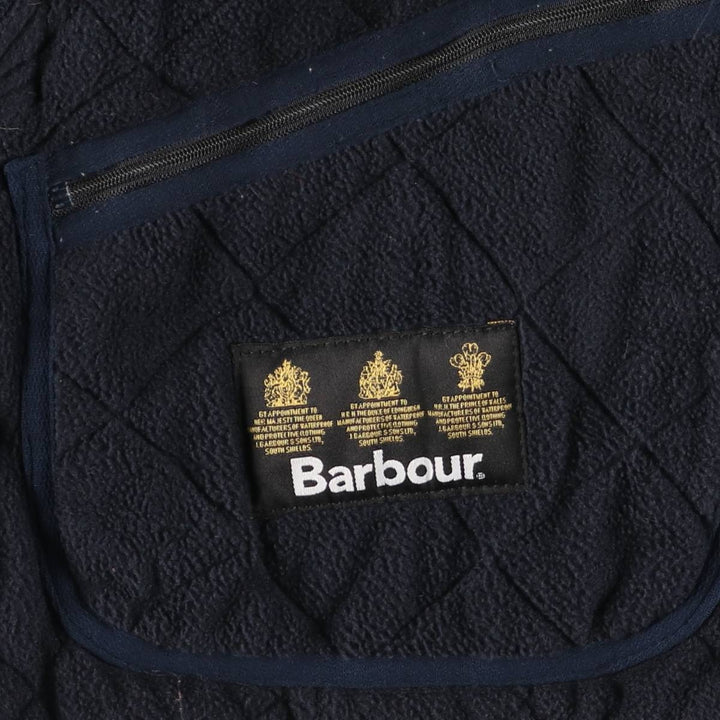2000'S Barbour Microfibre Polarquilt Long 3-Warrant Quilted Puffer Jacket, Men's Size XL (approx.) polyester navy blue type Vintage Second Hand