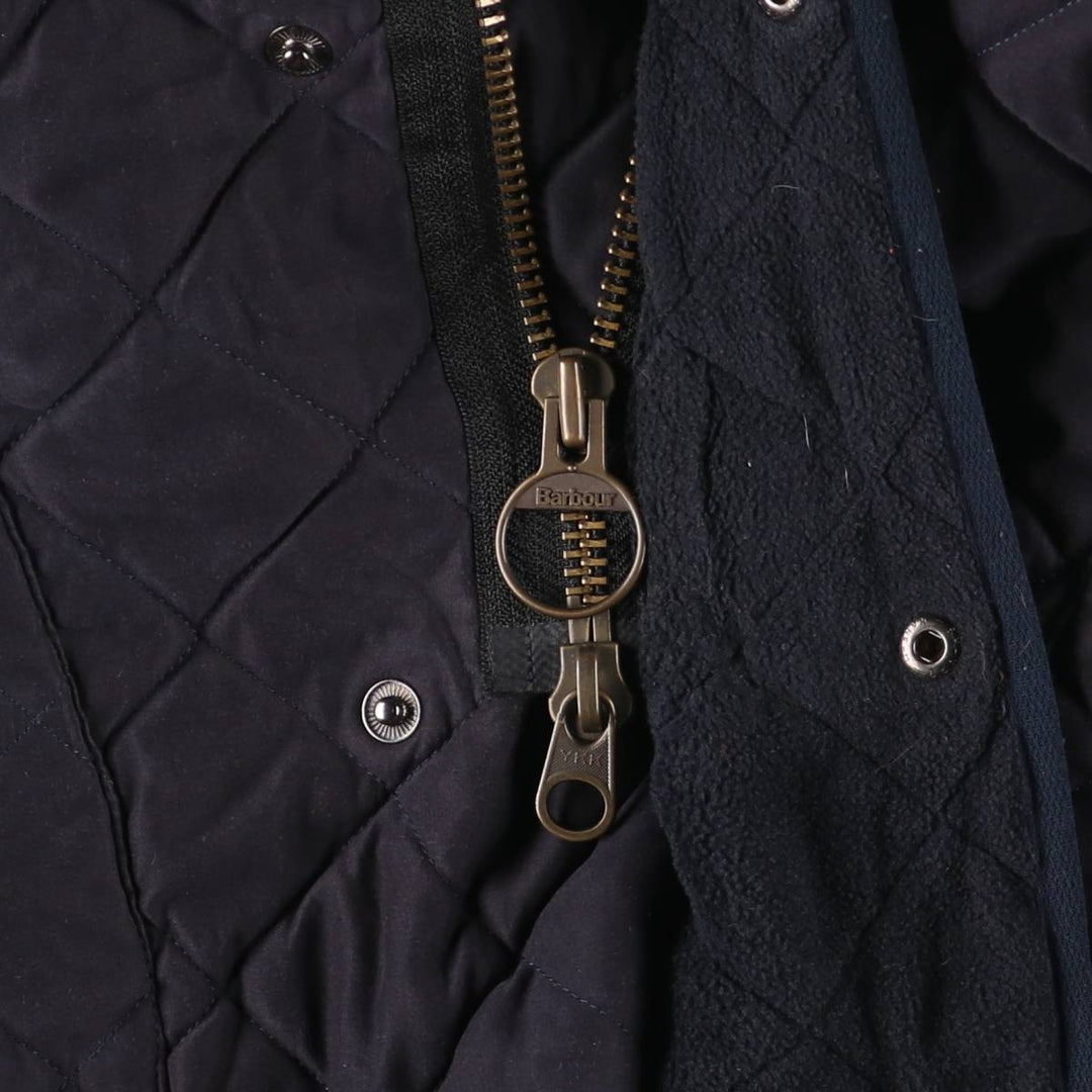 2000'S Barbour Microfibre Polarquilt Long 3-Warrant Quilted Puffer Jacket, Men's Size XL (approx.) polyester navy blue type Vintage Second Hand