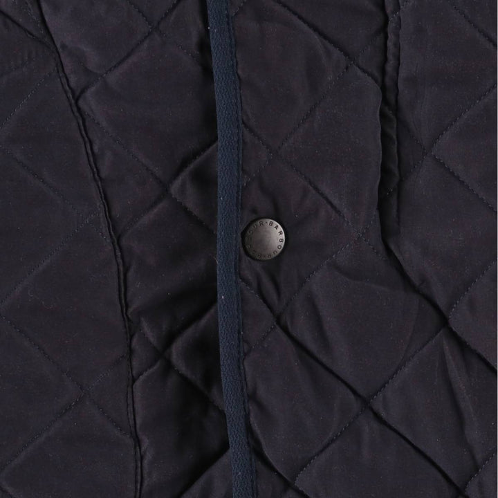 2000'S Barbour Microfibre Polarquilt Long 3-Warrant Quilted Puffer Jacket, Men's Size XL (approx.) polyester navy blue type Vintage Second Hand