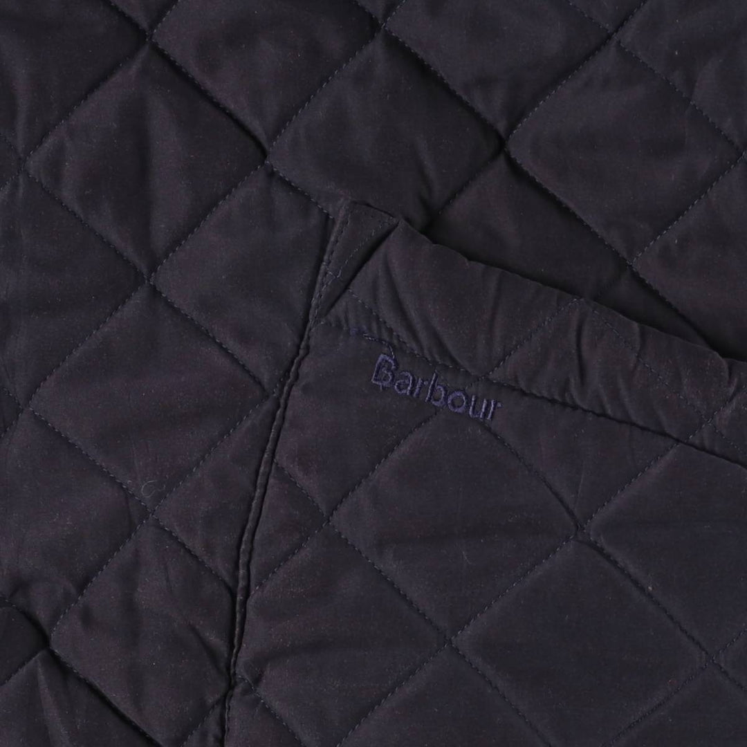 2000'S Barbour Microfibre Polarquilt Long 3-Warrant Quilted Puffer Jacket, Men's Size XL (approx.) polyester navy blue type Vintage Second Hand