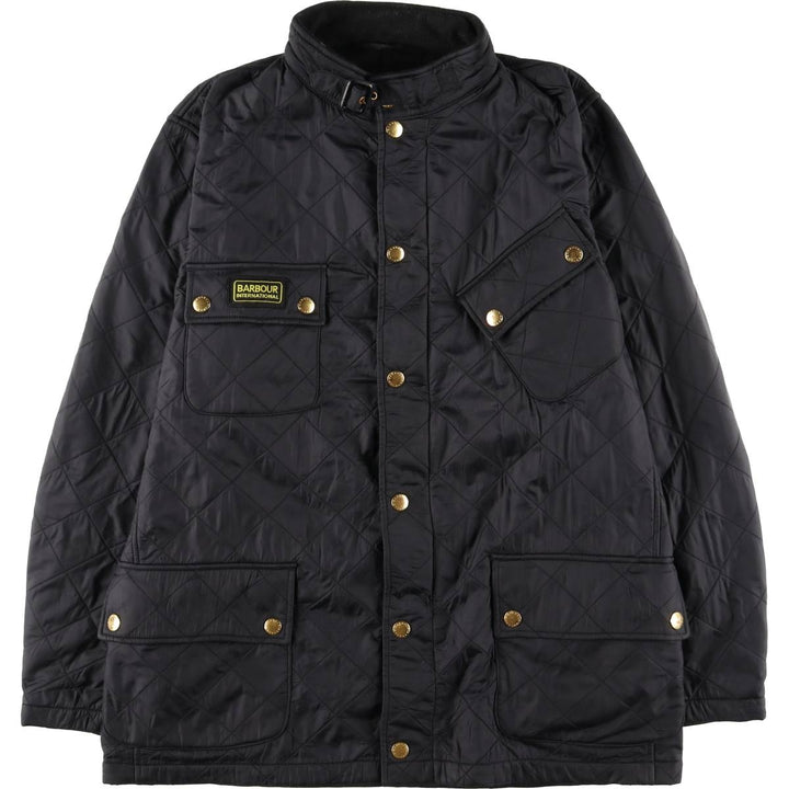 2000'S Barbour GRASSTRACK 3-Warrant Quilted Puffer Jacket, Men's Size XL (approx.) polyamide black type Vintage Second Hand