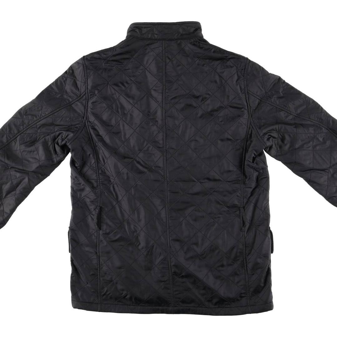2000'S Barbour GRASSTRACK 3-Warrant Quilted Puffer Jacket, Men's Size XL (approx.) polyamide black type Vintage Second Hand