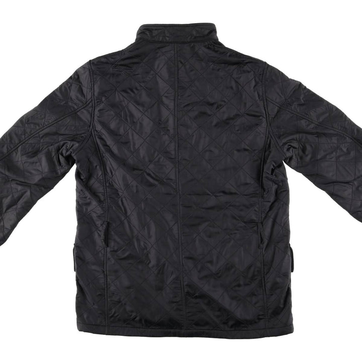2000'S Barbour GRASSTRACK 3-Warrant Quilted Puffer Jacket, Men's Size XL (approx.) polyamide black type Vintage Second Hand