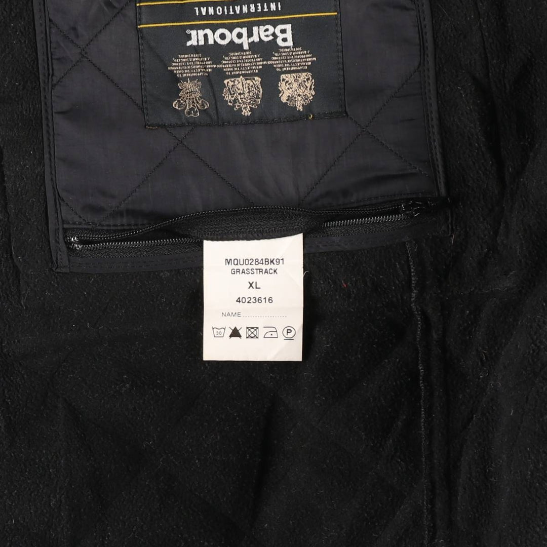 2000'S Barbour GRASSTRACK 3-Warrant Quilted Puffer Jacket, Men's Size XL (approx.) polyamide black type Vintage Second Hand