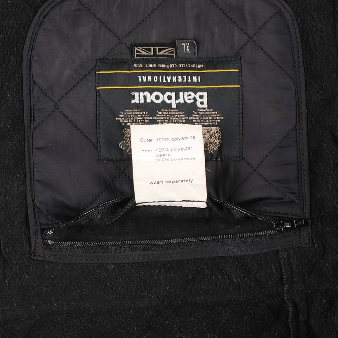 2000'S Barbour GRASSTRACK 3-Warrant Quilted Puffer Jacket, Men's Size XL (approx.) polyamide black type Vintage Second Hand