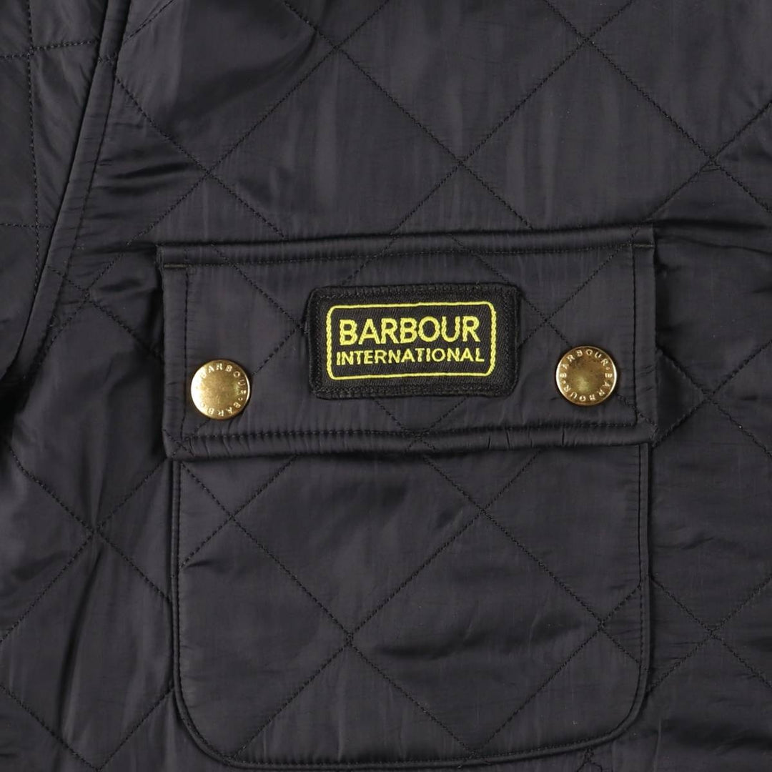 2000'S Barbour GRASSTRACK 3-Warrant Quilted Puffer Jacket, Men's Size XL (approx.) polyamide black type Vintage Second Hand