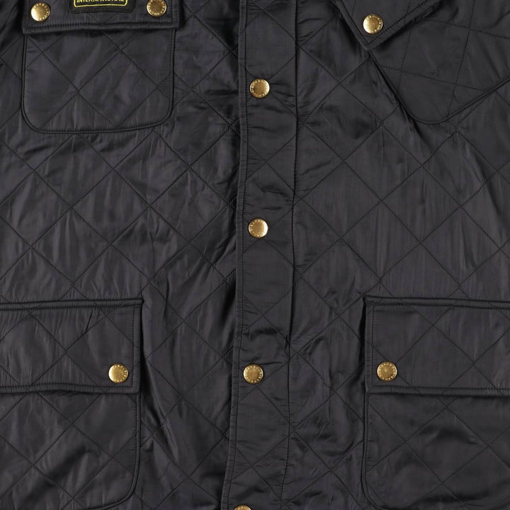 2000'S Barbour GRASSTRACK 3-Warrant Quilted Puffer Jacket, Men's Size XL (approx.) polyamide black type Vintage Second Hand