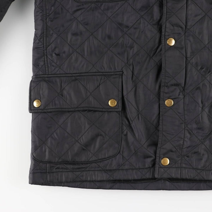 2000'S Barbour GRASSTRACK 3-Warrant Quilted Puffer Jacket, Men's Size XL (approx.) polyamide black type Vintage Second Hand
