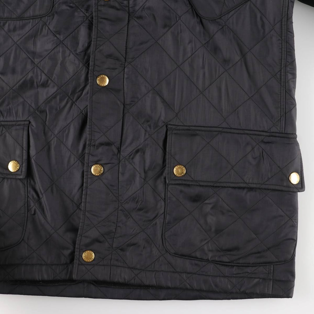 2000'S Barbour GRASSTRACK 3-Warrant Quilted Puffer Jacket, Men's Size XL (approx.) polyamide black type Vintage Second Hand