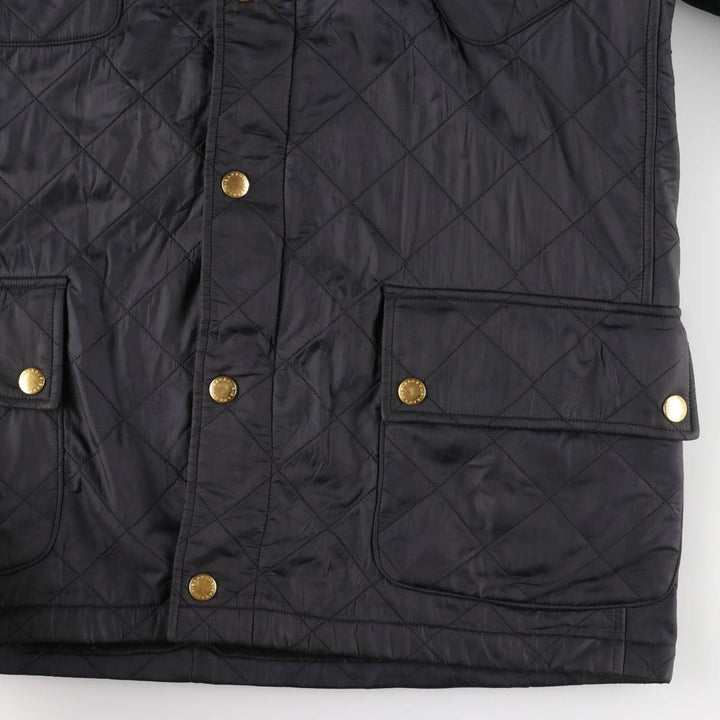 2000'S Barbour GRASSTRACK 3-Warrant Quilted Puffer Jacket, Men's Size XL (approx.) polyamide black type Vintage Second Hand
