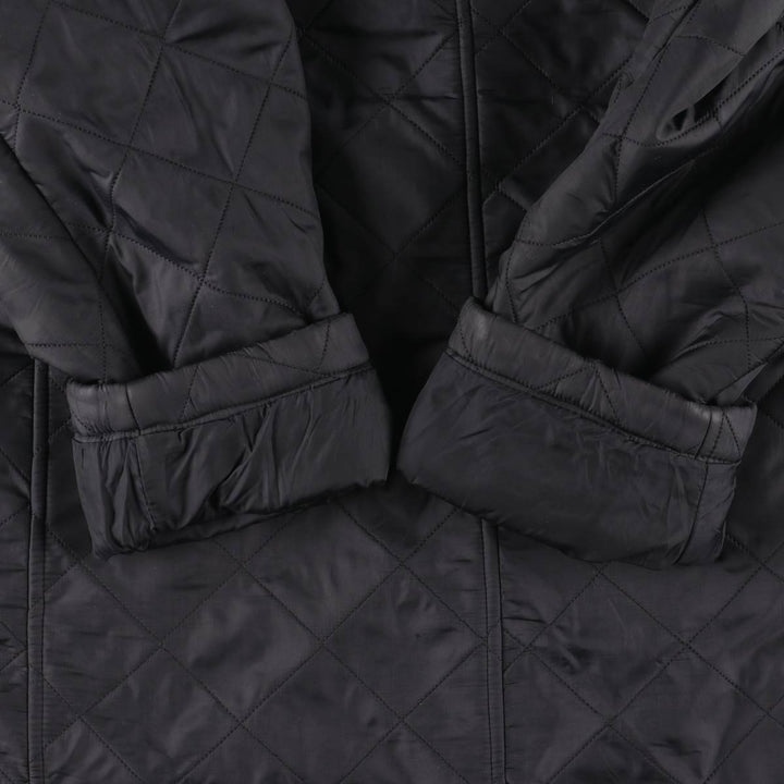 2000'S Barbour GRASSTRACK 3-Warrant Quilted Puffer Jacket, Men's Size XL (approx.) polyamide black type Vintage Second Hand
