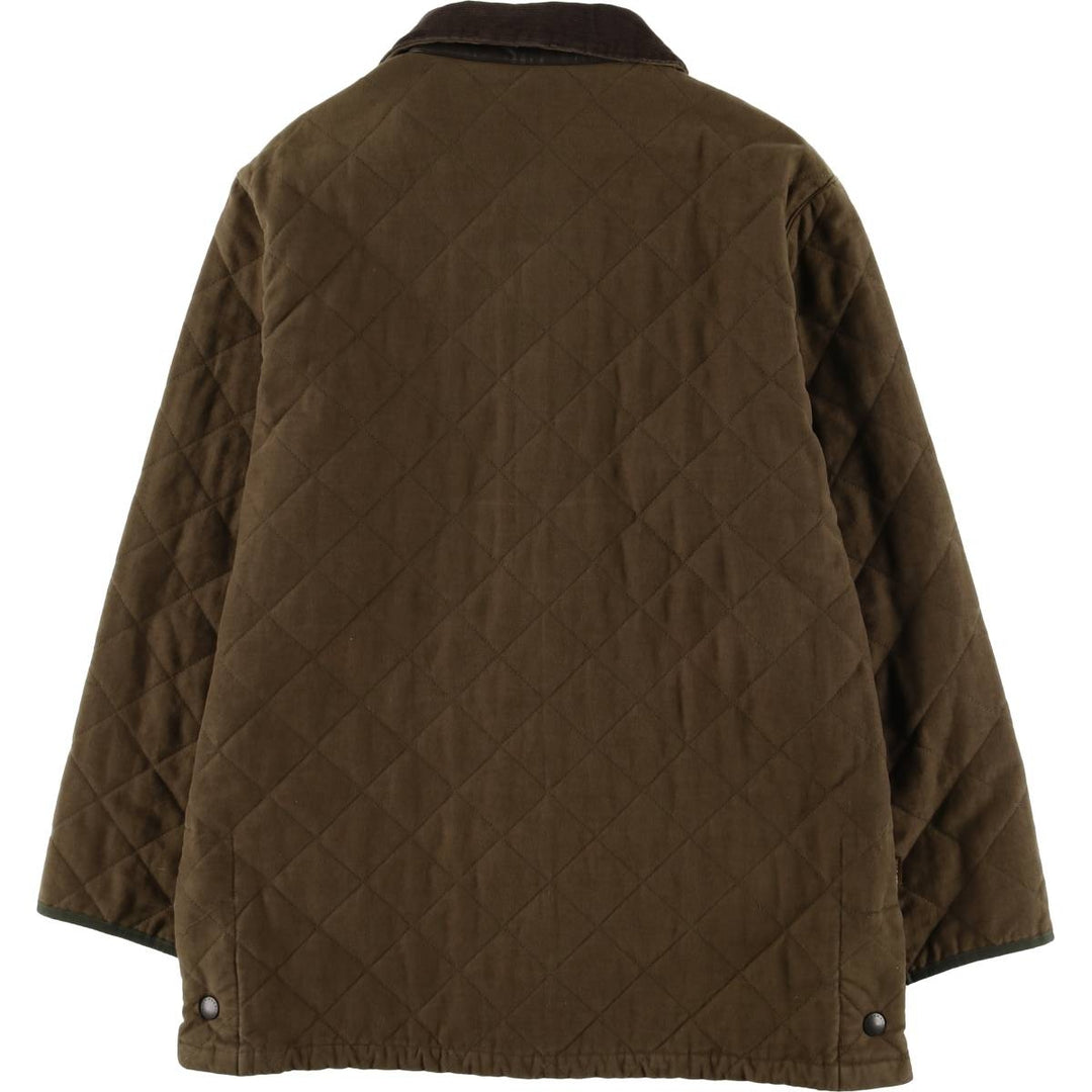 Barbour LIDDESDALE 3-Warrant Quilted Puffer Jacket, Men's Size L (approx.) cotton Khaki type brown Vintage Second Hand
