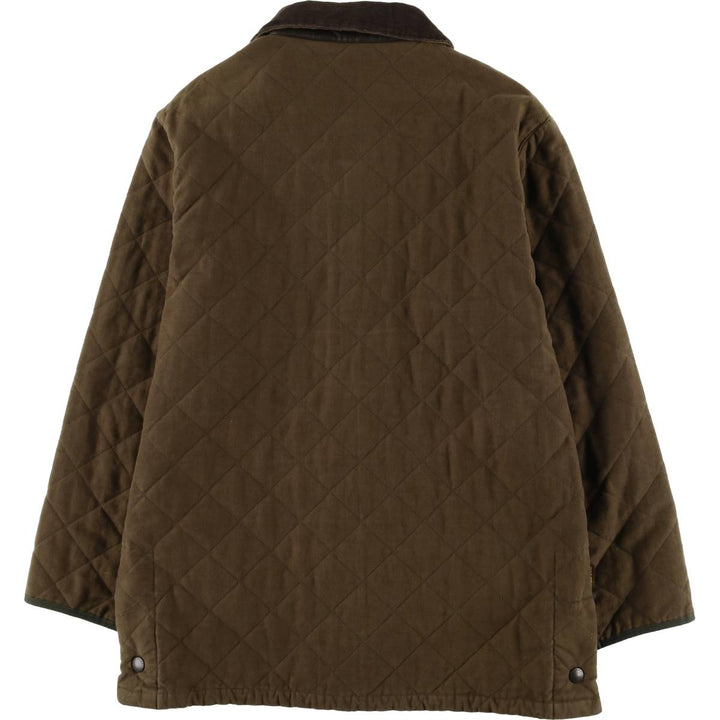 Barbour LIDDESDALE 3-Warrant Quilted Puffer Jacket, Men's Size L (approx.) cotton Khaki type brown Vintage Second Hand