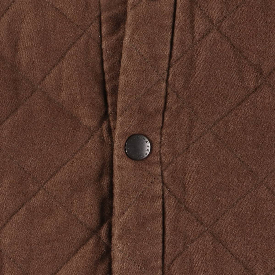 Barbour LIDDESDALE 3-Warrant Quilted Puffer Jacket, Men's Size L (approx.) cotton Khaki type brown Vintage Second Hand
