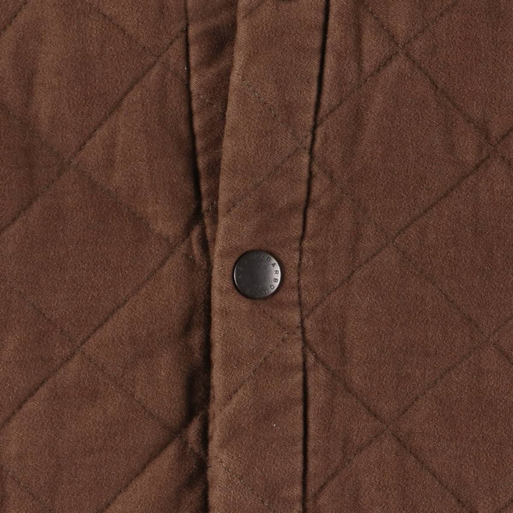 Barbour LIDDESDALE 3-Warrant Quilted Puffer Jacket, Men's Size L (approx.) cotton Khaki type brown Vintage Second Hand