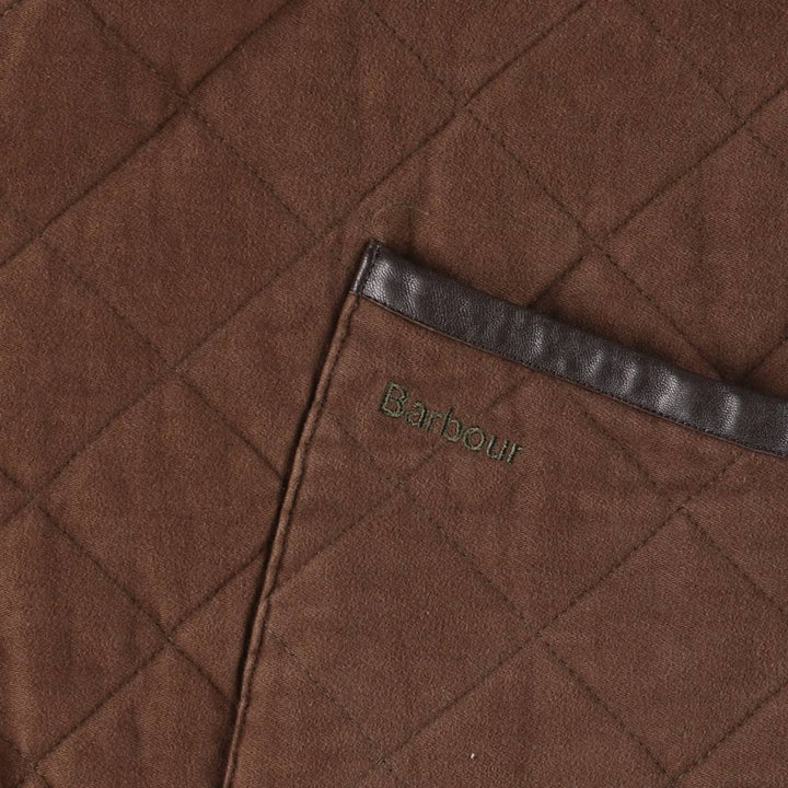 Barbour LIDDESDALE 3-Warrant Quilted Puffer Jacket, Men's Size L (approx.) cotton Khaki type brown Vintage Second Hand