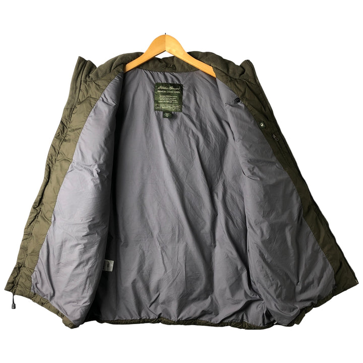 Eddie Bauer Goose Down Vest, Men's XL Size polyester Khaki type sage green Vintage Second Hand