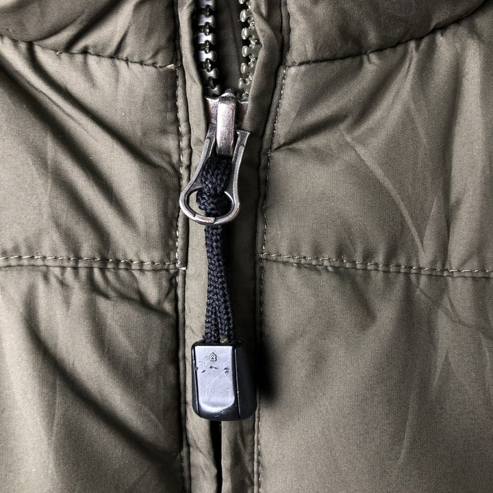 Eddie Bauer Goose Down Vest, Men's XL Size polyester Khaki type sage green Vintage Second Hand