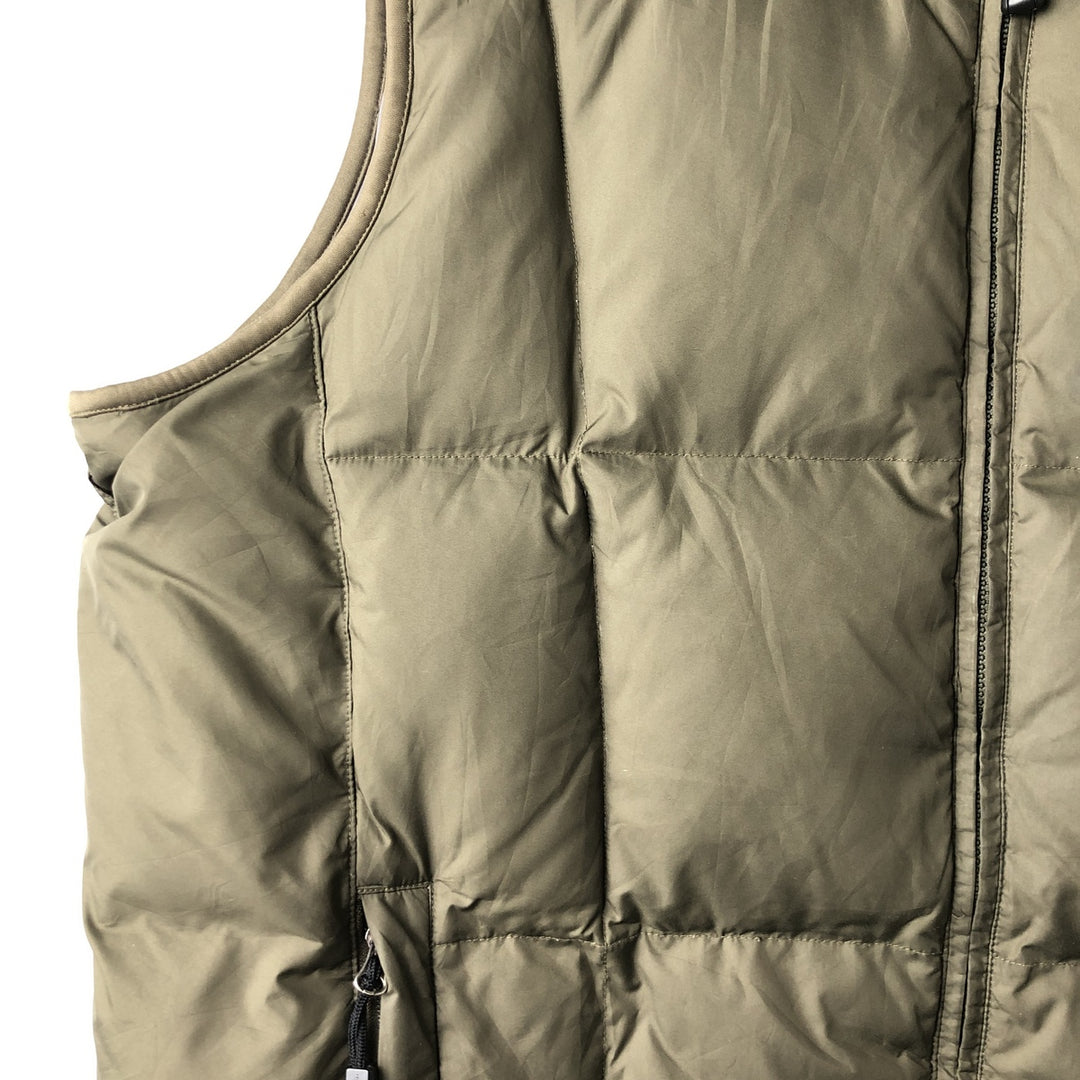 Eddie Bauer Goose Down Vest, Men's XL Size polyester Khaki type sage green Vintage Second Hand