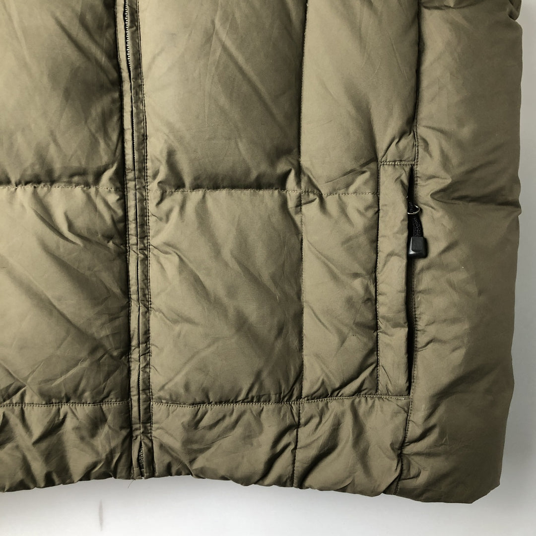 Eddie Bauer Goose Down Vest, Men's XL Size polyester Khaki type sage green Vintage Second Hand