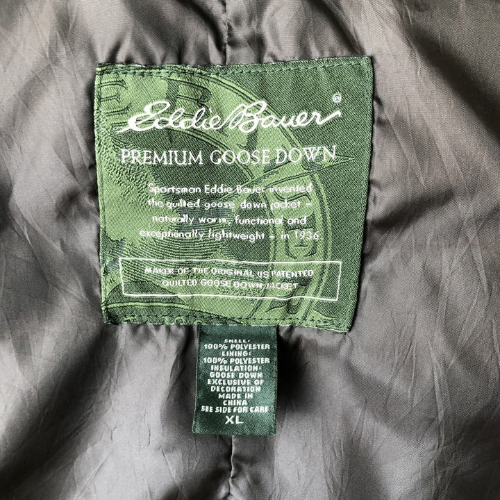 Eddie Bauer Tartan Check Goose Down Vest, Men's XL polyester red type Vintage Second Hand