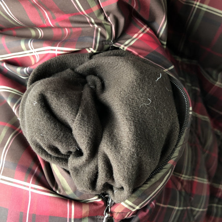 Eddie Bauer Tartan Check Goose Down Vest, Men's XL polyester red type Vintage Second Hand