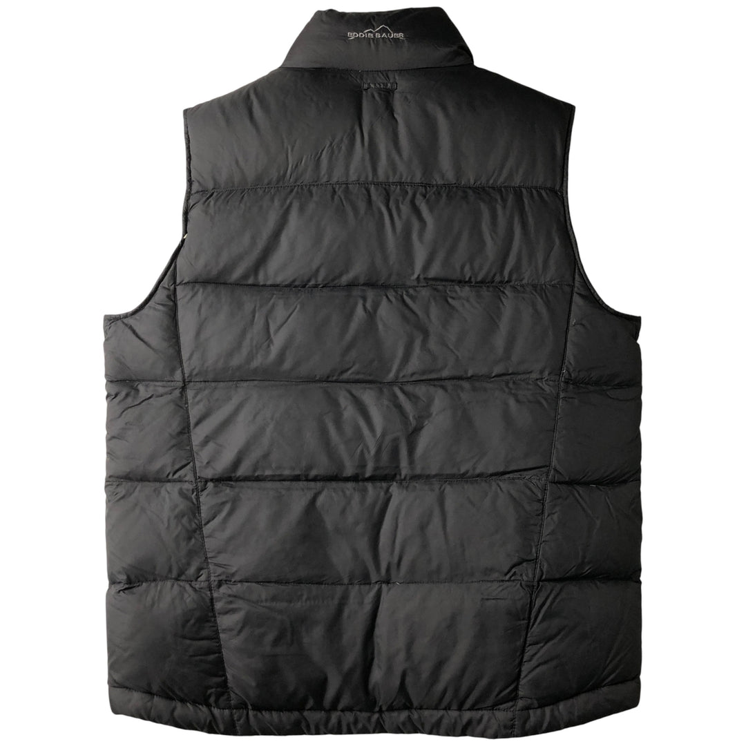 Eddie Bauer goose down vest, men's size M Nylon black type Vintage Second Hand