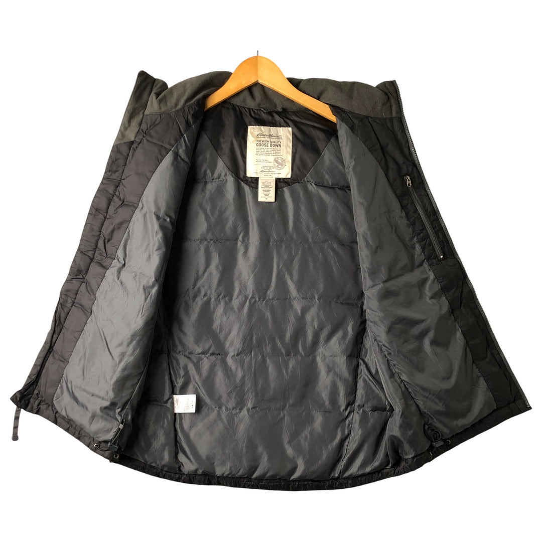 Eddie Bauer goose down vest, men's size M Nylon black type Vintage Second Hand
