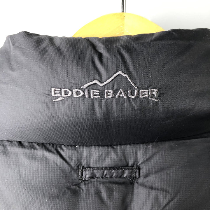 Eddie Bauer goose down vest, men's size M Nylon black type Vintage Second Hand