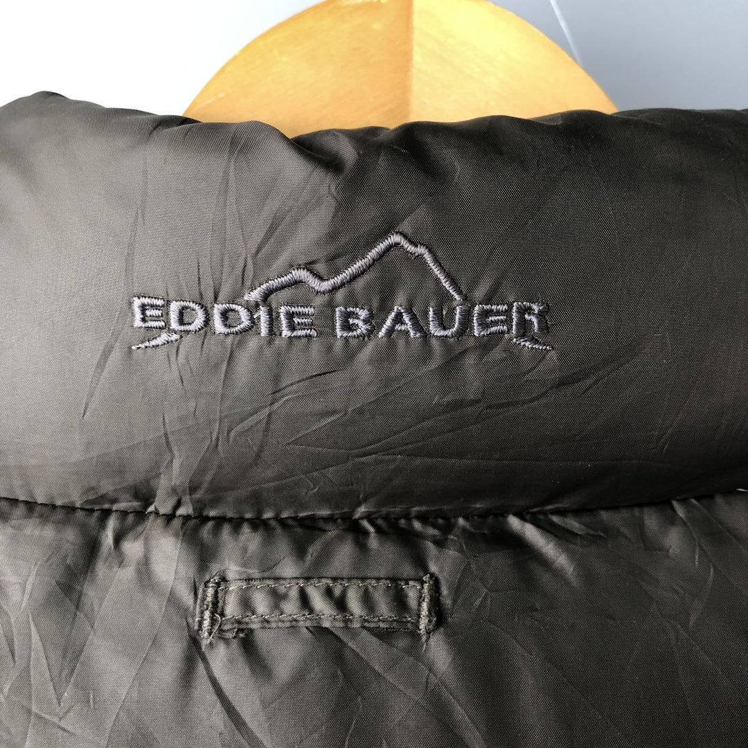 Eddie Bauer Goose Down Vest, Men's Size L polyester Khaki type sage green Vintage Second Hand