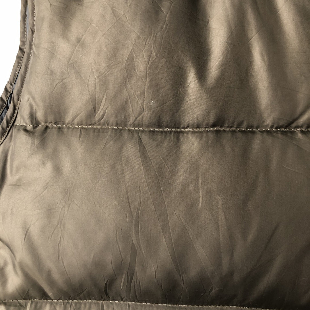 Eddie Bauer Goose Down Vest, Men's Size L polyester Khaki type sage green Vintage Second Hand