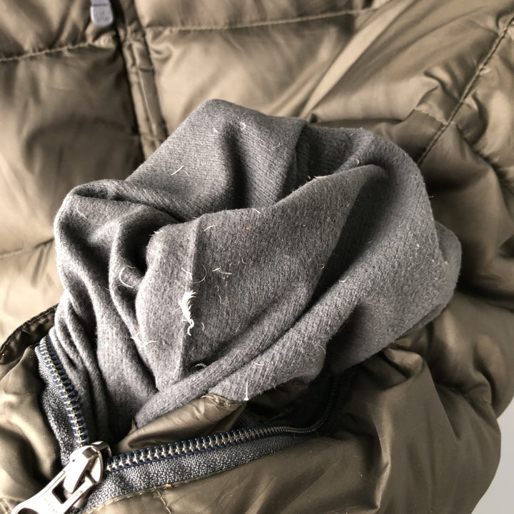 Eddie Bauer Goose Down Vest, Men's Size L polyester Khaki type sage green Vintage Second Hand