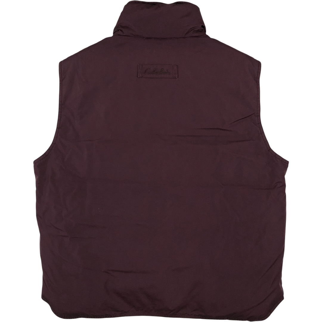 90'S Cabela's Vintage Goose Down Vest, Men's Size L polyester red type reddish brown Vintage Second Hand