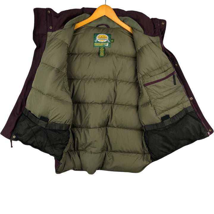 90'S Cabela's Vintage Goose Down Vest, Men's Size L polyester red type reddish brown Vintage Second Hand