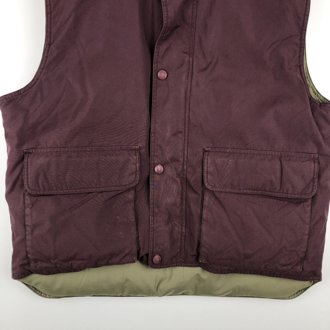 90'S Cabela's Vintage Goose Down Vest, Men's Size L polyester red type reddish brown Vintage Second Hand