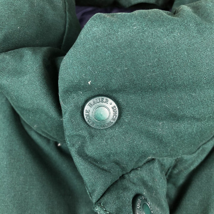 Vintage 1990'S Eddie Bauer goose down vest, size S, men's polyester green type Vintage Second Hand