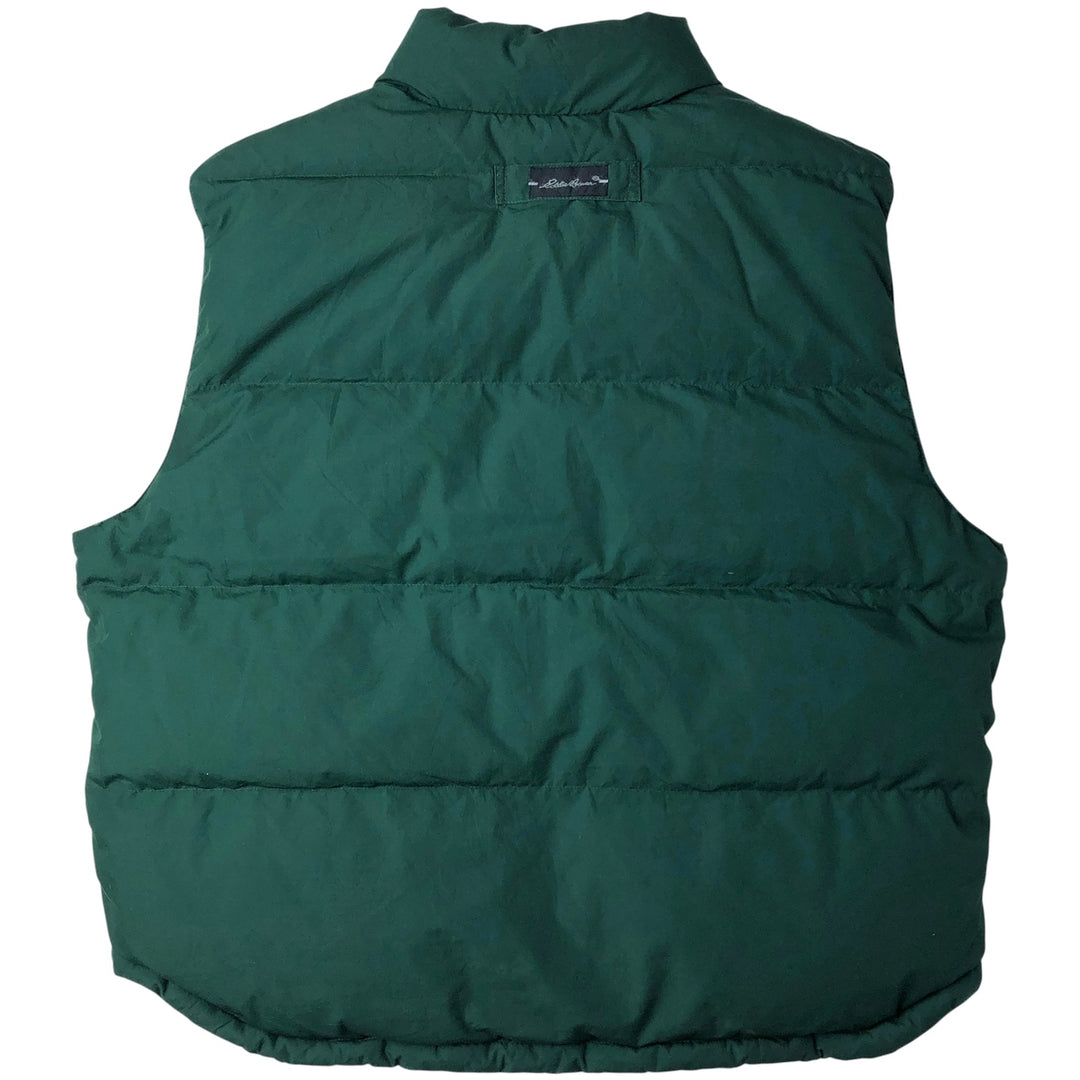 Vintage 1990'S Eddie Bauer Check Pattern Reversible Goose Down Vest, Men's Size Large polyester green type Vintage Second Hand