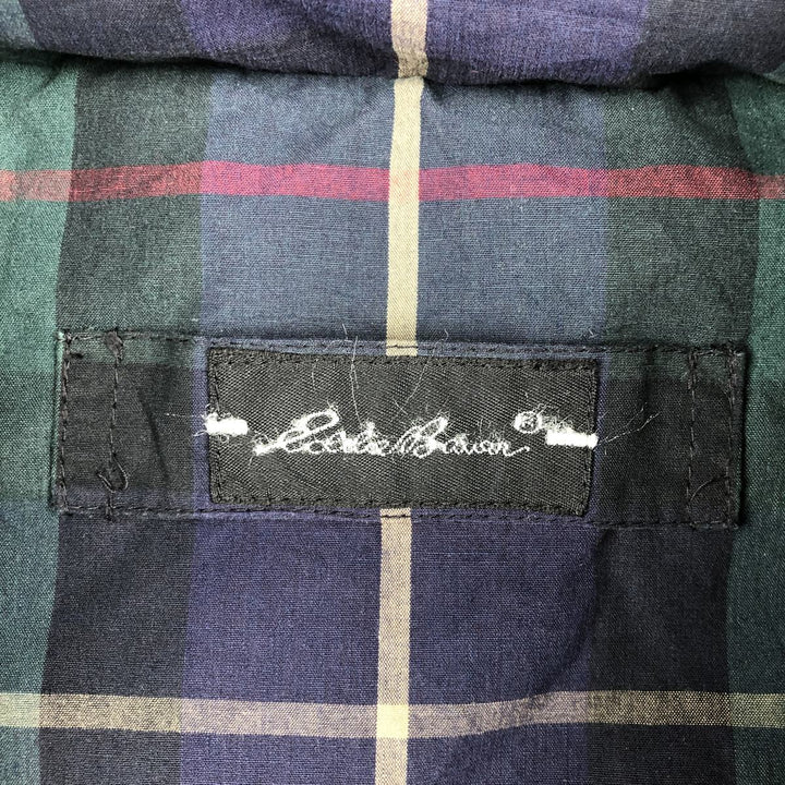 Vintage 1990'S Eddie Bauer Check Pattern Reversible Goose Down Vest, Men's Size Large polyester green type Vintage Second Hand