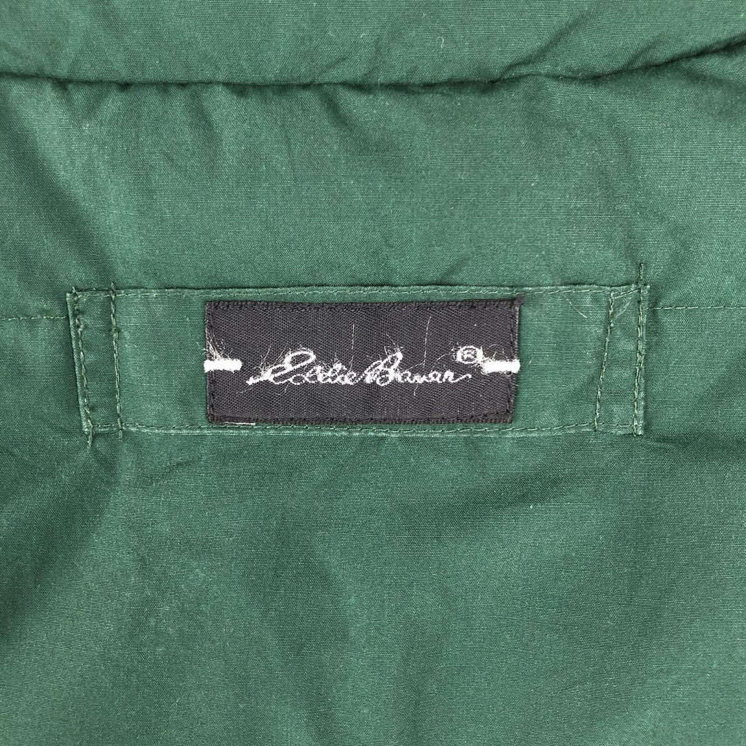 Vintage 1990'S Eddie Bauer Check Pattern Reversible Goose Down Vest, Men's Size Large polyester green type Vintage Second Hand