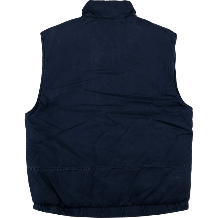 Vintage 1990'S Eddie Bauer goose down vest, size M, men's cotton navy blue type Vintage Second Hand