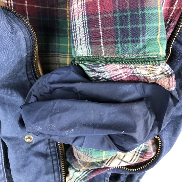 Vintage 1990'S Eddie Bauer goose down vest, size M, men's cotton navy blue type Vintage Second Hand
