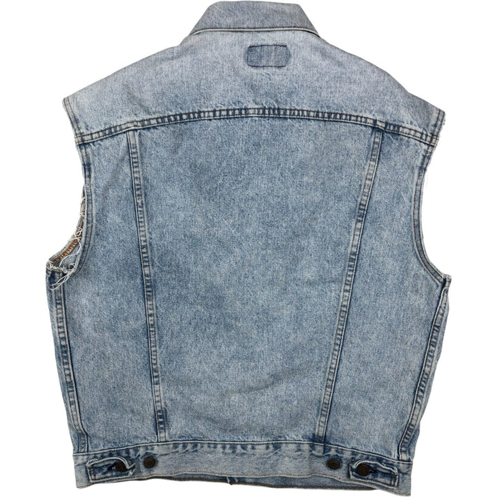90'S Vintage Levi's Denim Vest, Made in USA, Men's Size Medium cotton blue type Vintage Second Hand