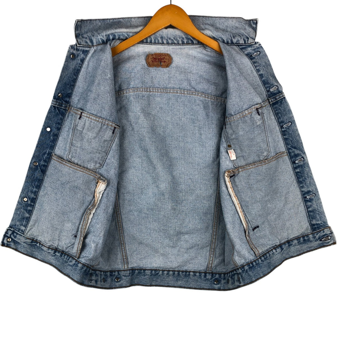 90'S Vintage Levi's Denim Vest, Made in USA, Men's Size Medium cotton blue type Vintage Second Hand